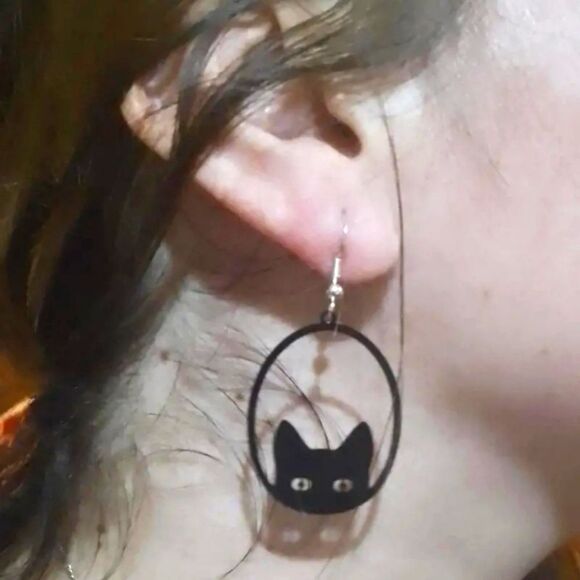 Hand crafted halloween dangle earrings - Picture 10 of 15